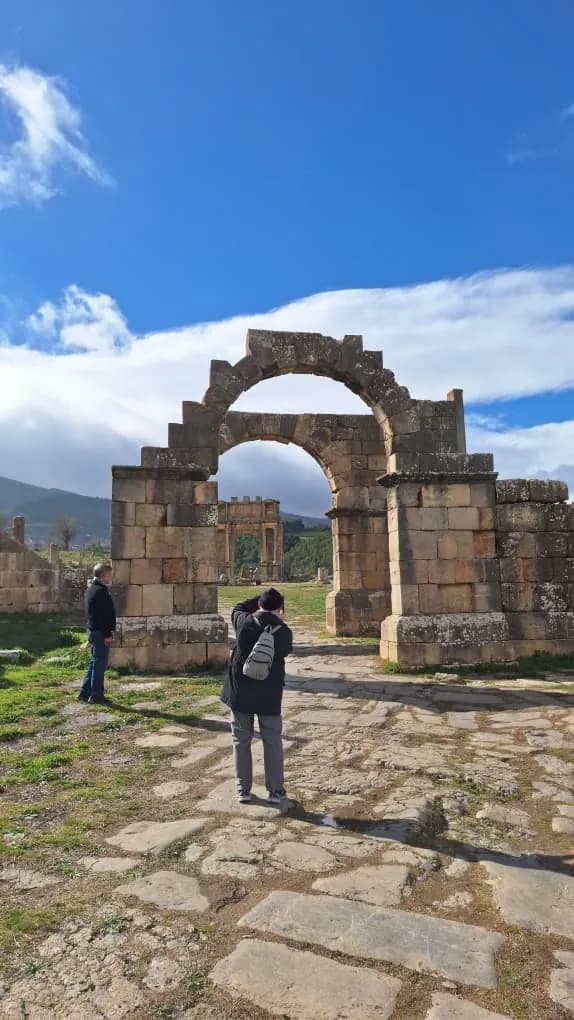 The Arch of Caracalla at Djémila, framed by another Roman arch